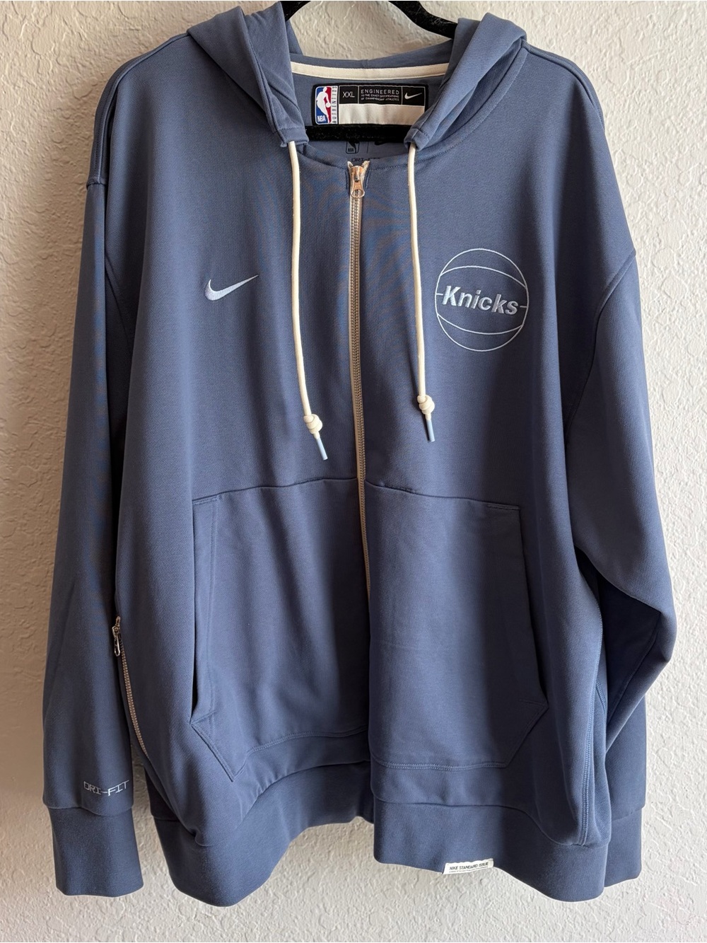 New York Knicks Nike Standard Issue Navy Full Zip Hoodie - Men’s 2XL NBA NWOT